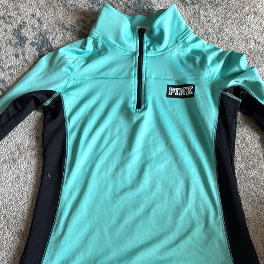 PINK Victoria's Secret Aqua and Black Pullover